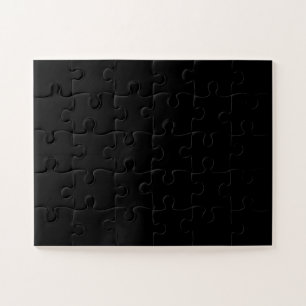 Eenvoudig zwarte, vaste kleur aanpassen legpuzzel