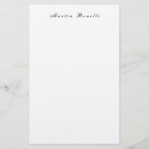 Eenvoudig Zwarte Witte Trendy Kalligrafie Script Briefpapier