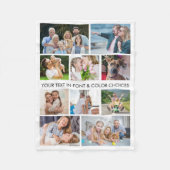 Eenvoudige 10 foto-Collage Aangepaste Aangepaste K Fleece Deken (Voorkant)