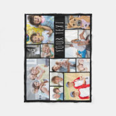 Eenvoudige 11 Fotocollage Aangepaste kleur Fleece Deken (Voorkant)