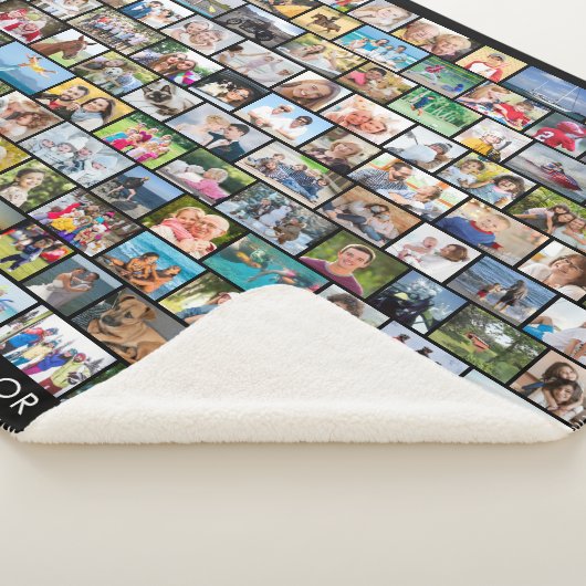 Eenvoudige 121 Fotocollage Meerdere vormen Sherpa Deken (3/4)