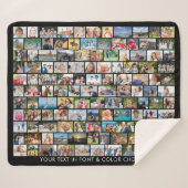 Eenvoudige 121 Fotocollage Meerdere vormen Sherpa Deken (Voorkant (horizontaal))