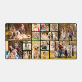 Eenvoudige 14 fotocollage aangepaste kleur geperso bureaumat (Voorkant)