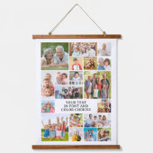 Eenvoudige 19 Aangepaste foto-Collage Hangend Wandkleed (Voorkant)