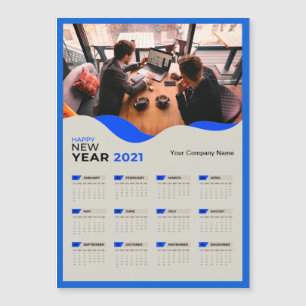 Eenvoudige 2021 Kalender Bedrijfsnaam met Foto