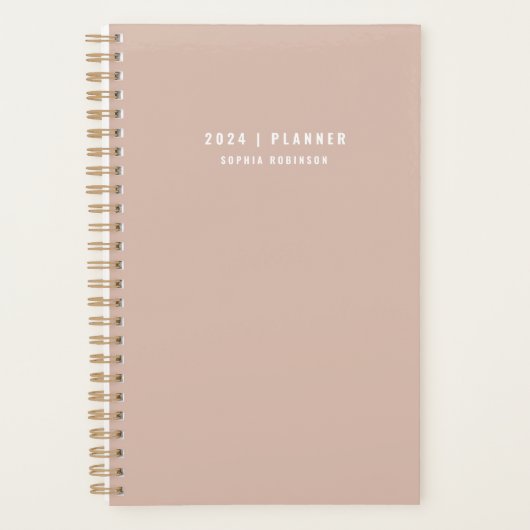 Eenvoudige 2024 wekelijkse maandelijkse niet gedat planner (Voorkant)