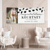 Eenvoudige 2025 Afstuderen fotobanner Spandoek