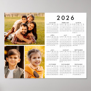 Eenvoudige 2026 Agenda 3 Foto's Poster