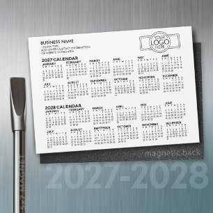Eenvoudige 2027 2028 Agenda - Zakelijk Logo Magnee