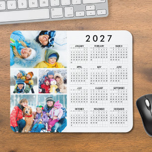 Eenvoudige 2027 Agenda 4 Foto Collage Muismat