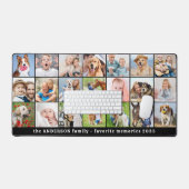 Eenvoudige 21 Fotocollage aangepaste tekst geperso Bureaumat (Keyboard & Muis)