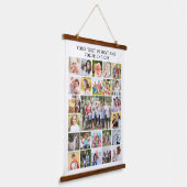 Eenvoudige 25 Aangepaste foto-Collage Hangend Wandkleed (Gebogen)