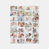 Eenvoudige 28 fotocollage fleece deken (Voorkant)