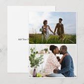 Eenvoudige 2 foto collage feestdagenkaart (Voorkant / Achterkant)