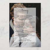 Eenvoudige 2 foto overlay bruiloft route programma (Achterkant)