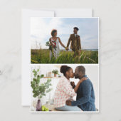 Eenvoudige 2 fotocollage feestdagenkaart (Voorkant)