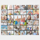 Eenvoudige 33 fotocollage fleece deken (Voorkant (Horizontaal))