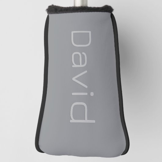 Eenvoudige 3 dimensionaal ogende tekst | Gray Golfheadcover (Draai 90)