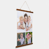 Eenvoudige 3 fotocollage hangend wandkleed (Gebogen)