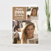 Eenvoudige 4 collage | Foto Willekeurige leeftijd  Kaart (Voorkant)