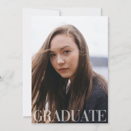 Eenvoudige 4 foto Afstuderen aankondiging (Voorkant)