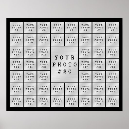 Eenvoudige 51 Foto Collage Persoonlijke Aangepaste Poster (Voorkant)