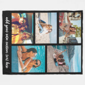 Eenvoudige 5 foto Collage Fleece Deken (Voorkant (Horizontaal))