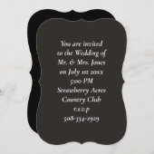 Eenvoudige 5x7 bruiloft uitnodiging (Voorkant / Achterkant)