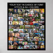 Eenvoudige 70 Foto Collage Aangepast Persoonlijk Poster (Voorkant)