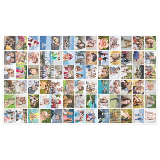 Eenvoudige 78 fotocollage tablet tafelkleed (Voorkant (Horizontaal))