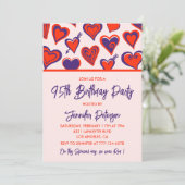 Eenvoudige 95e verjaardagsuitnodigingen Glam Cute  Kaart (Staand voorkant)