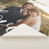 Eenvoudige aandenken liefde script aangepaste brui sherpa deken (3/4)