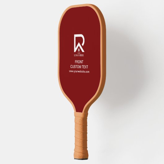 Eenvoudige aangepaste bedrijfsvoering Logo en teks Pickleball Paddle (Links)