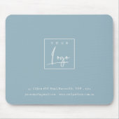 Eenvoudige, aangepaste, blauwe Logo voor speciale  Muismat (Voorkant)