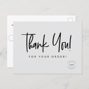 Eenvoudige aangepaste couponcode Zakelijke Logo Briefkaart