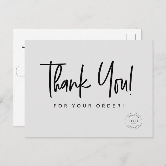 Eenvoudige aangepaste couponcode Zakelijke Logo Briefkaart (Voorkant / Achterkant)