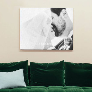 Eenvoudige aangepaste familie foto canvas afdrukke afdruk