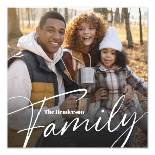 Eenvoudige aangepaste familiefoto foto afdruk