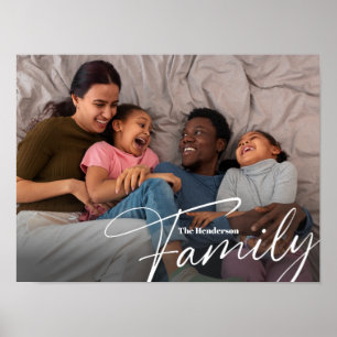 Eenvoudige aangepaste familiefoto poster