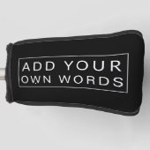 Eenvoudige aangepaste formulering zwart-wit putter golfheadcover (Voorkant)