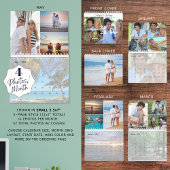 Eenvoudige aangepaste fotocollage 4 per maand kalender