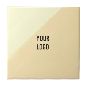 eenvoudige aangepaste gele waterverf voegt logo mi tegeltje