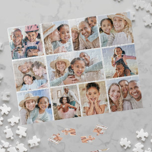 Eenvoudige aangepaste gezelschap van 11 foto's col legpuzzel