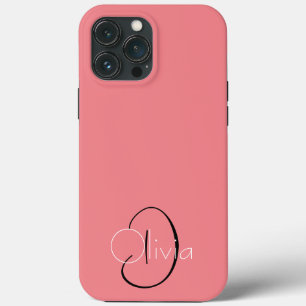 Eenvoudige aangepaste Initialen Hoesje-Mate iPhone 13 Pro Max Hoesje