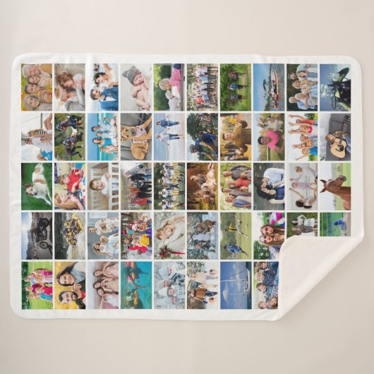 Eenvoudige aangepaste kleur voor 50 rechthoekige f sherpa deken (Voorkant (horizontaal))