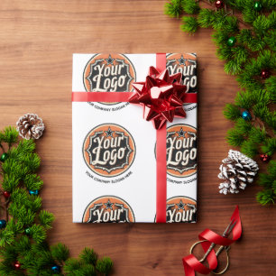Eenvoudige Aangepaste Logo en Tekst Zakelijk Cadeaupapier