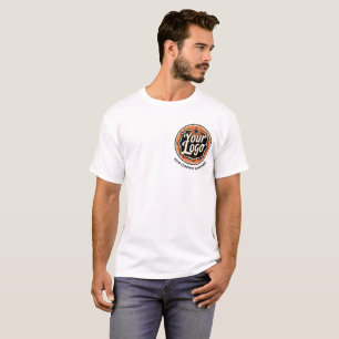 Eenvoudige Aangepaste Logo en Tekst Zakelijk T-shirt