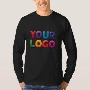 Eenvoudige Aangepaste Logo en Tekst Zakelijk T-shirt