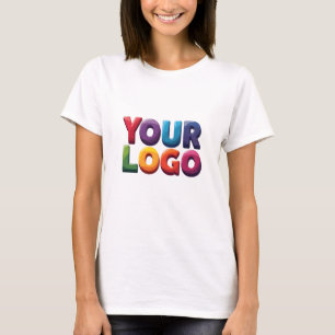 Eenvoudige Aangepaste Logo en Tekst Zakelijk T-shirt