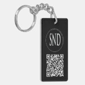 Eenvoudige Aangepaste Logo QR Code Zakelijk Sleutelhanger (Voorkant Links)